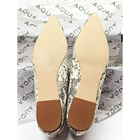 Aqua Women's Abel Snake Embossed Point Toe Flats Size 7 M (MSRP $79) - Picture 8 of 10